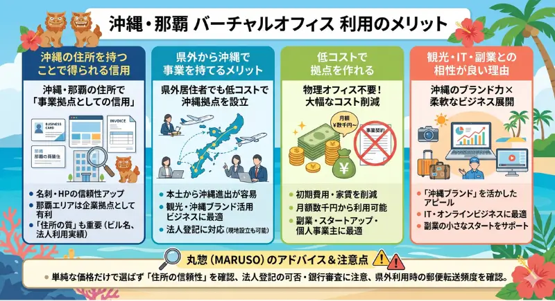沖縄・那覇でバーチャルオフィスを利用するメリット