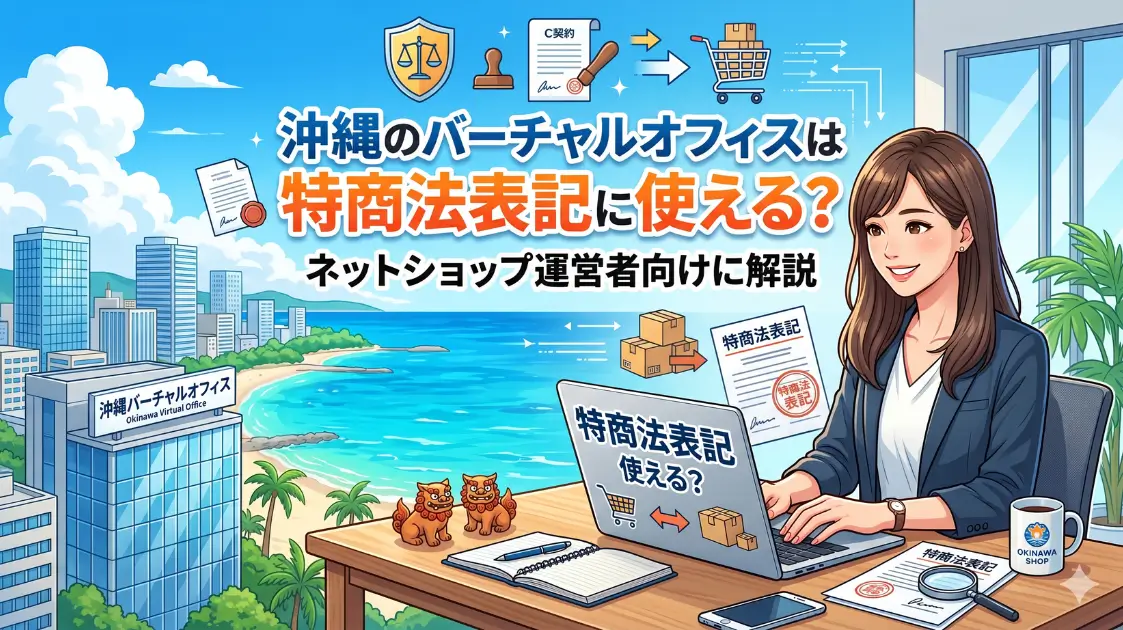 沖縄のバーチャルオフィスは特商法表記に使える？ネットショップ運営者向けに解説