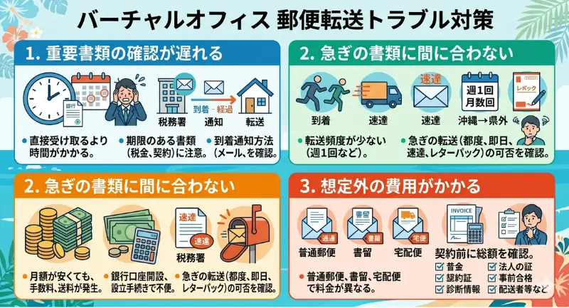 郵便転送で起こりやすいトラブル