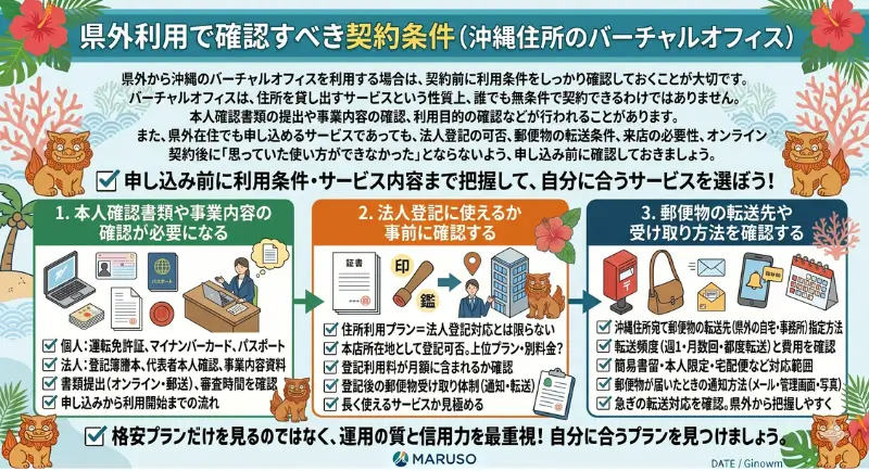 県外利用で確認すべき契約条件