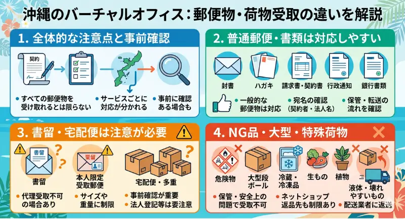 受け取れる郵便物・受け取れない郵便物の違い
