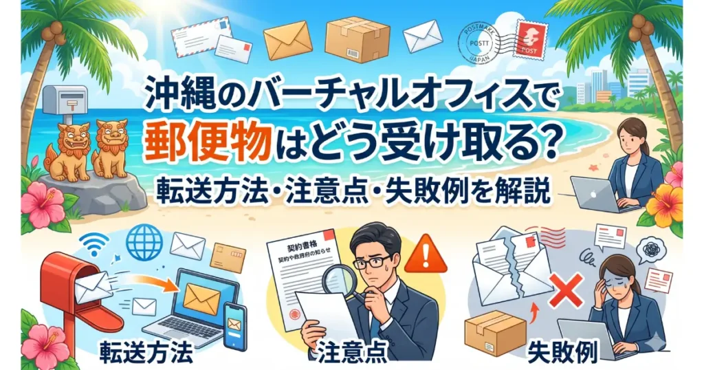 沖縄のバーチャルオフィスで郵便物はどう受け取る？転送方法・注意点・失敗例を解説