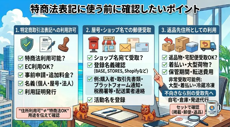 特商法表記に使う前に確認したいポイント
