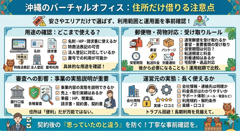 住所だけ借りるときの注意点