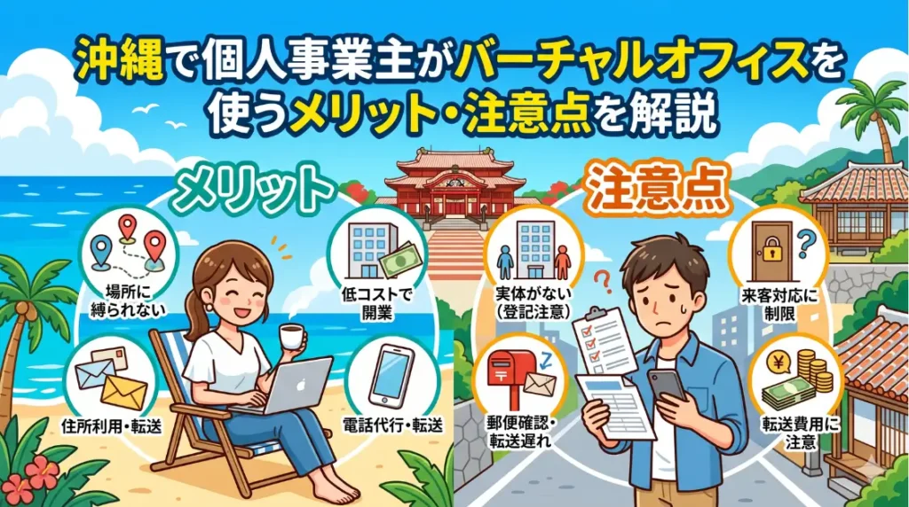 沖縄で個人事業主がバーチャルオフィスを使うメリット・注意点を解説