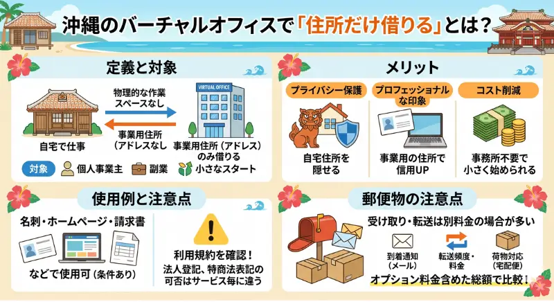 バーチャルオフィスで「住所だけ借りる」とはどういう意味？