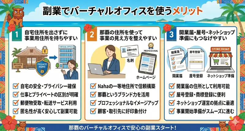 副業でバーチャルオフィスを使うメリット