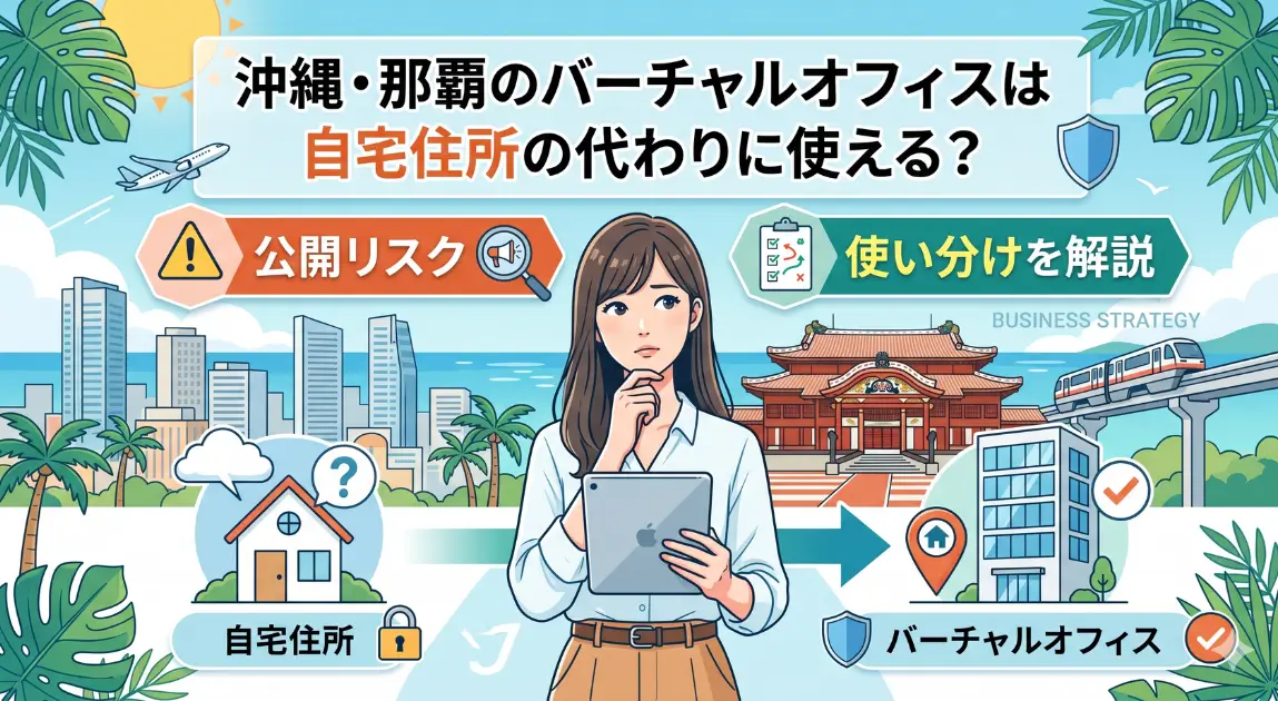 沖縄・那覇のバーチャルオフィスは自宅住所の代わりに使える?公開リスクと使い分けを解説