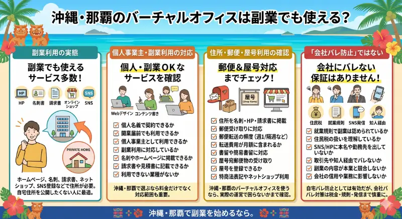 沖縄・那覇のバーチャルオフィスは副業でも使える?