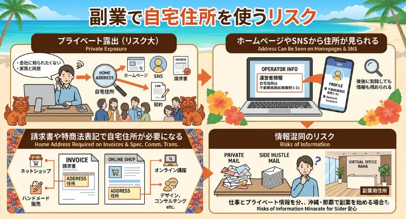 副業で自宅住所を使うリスク