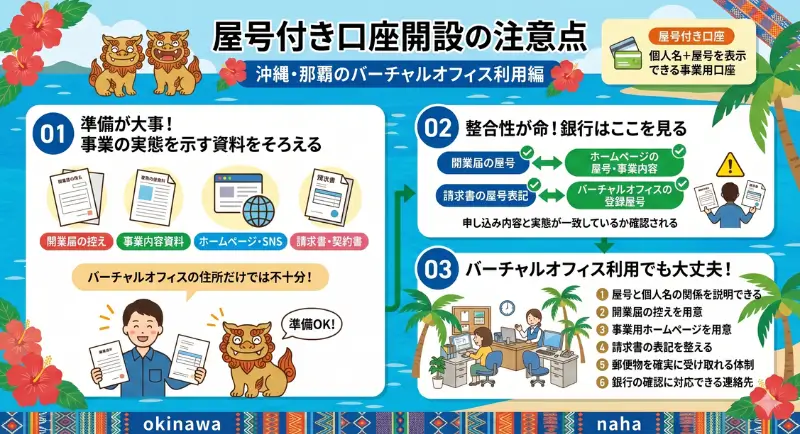 沖縄・那覇で屋号利用できるバーチャルオフィスを選ぶコツ